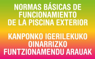 Normas básicas de funcionamiento de la piscina exterior