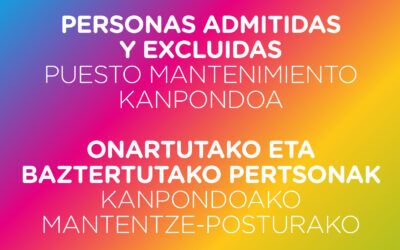 Personas admitidas y excluidas